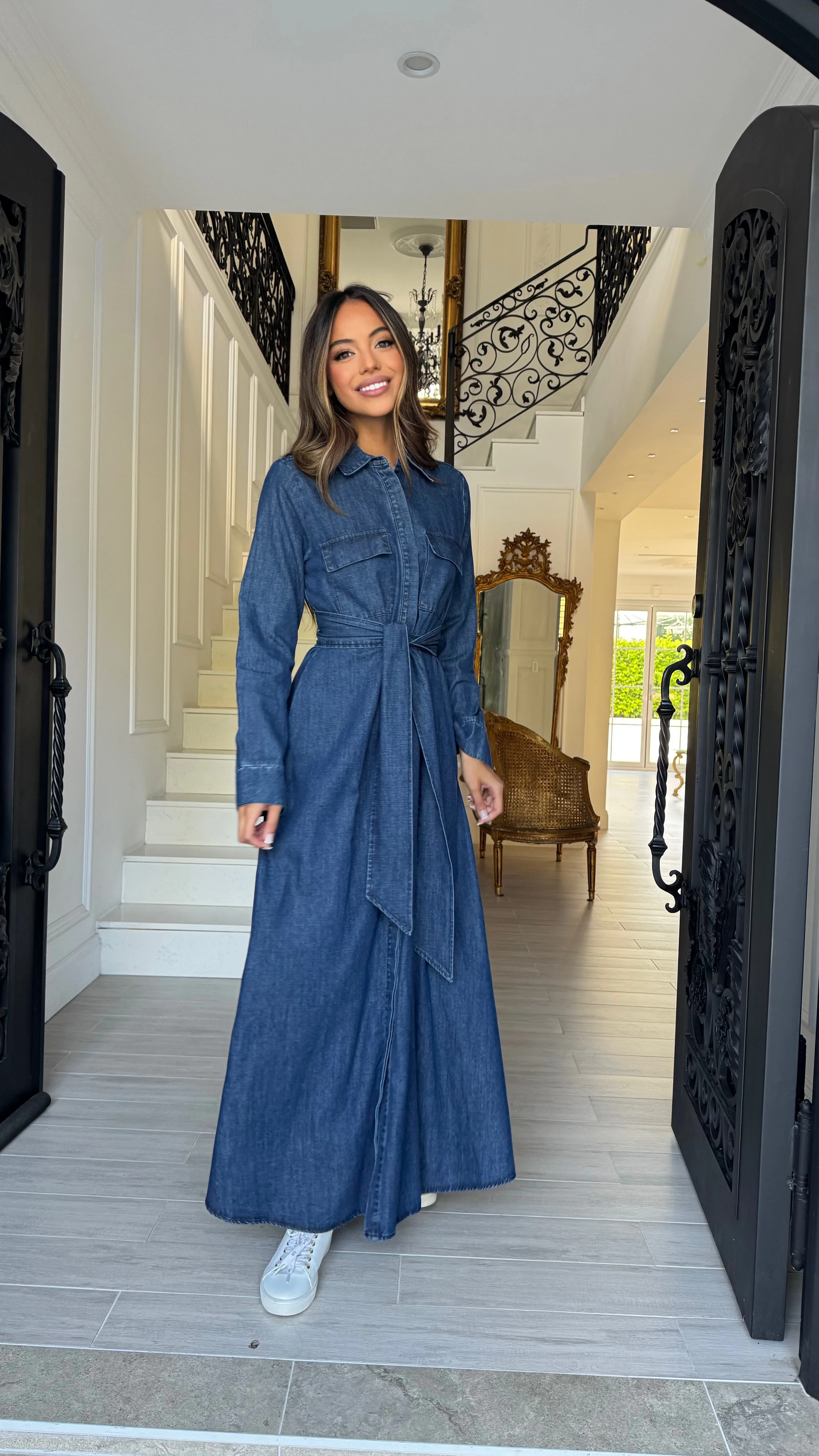 Alira Denim Dress - Image 2