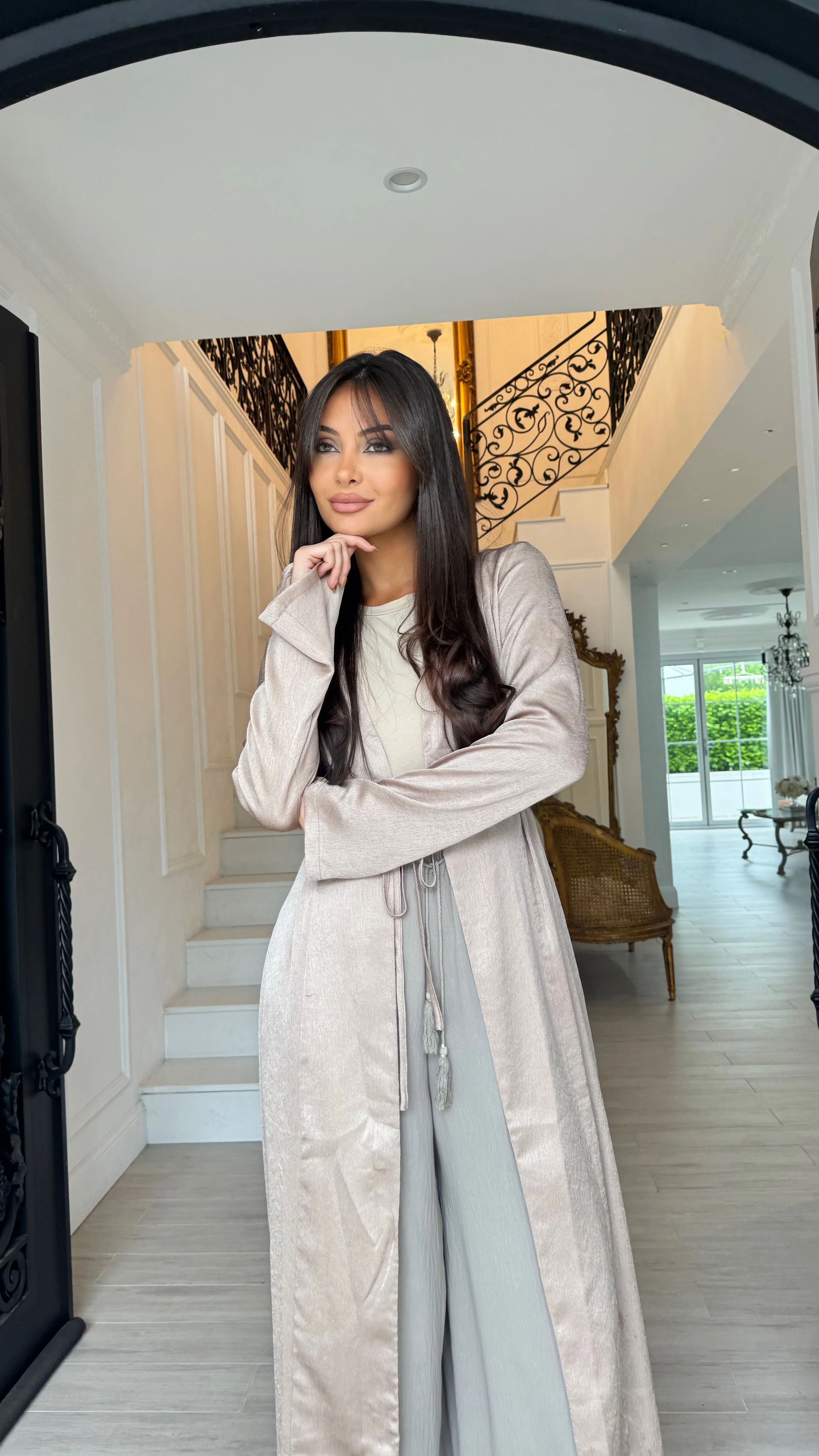 Alira Satin Drape Cape - Image 2