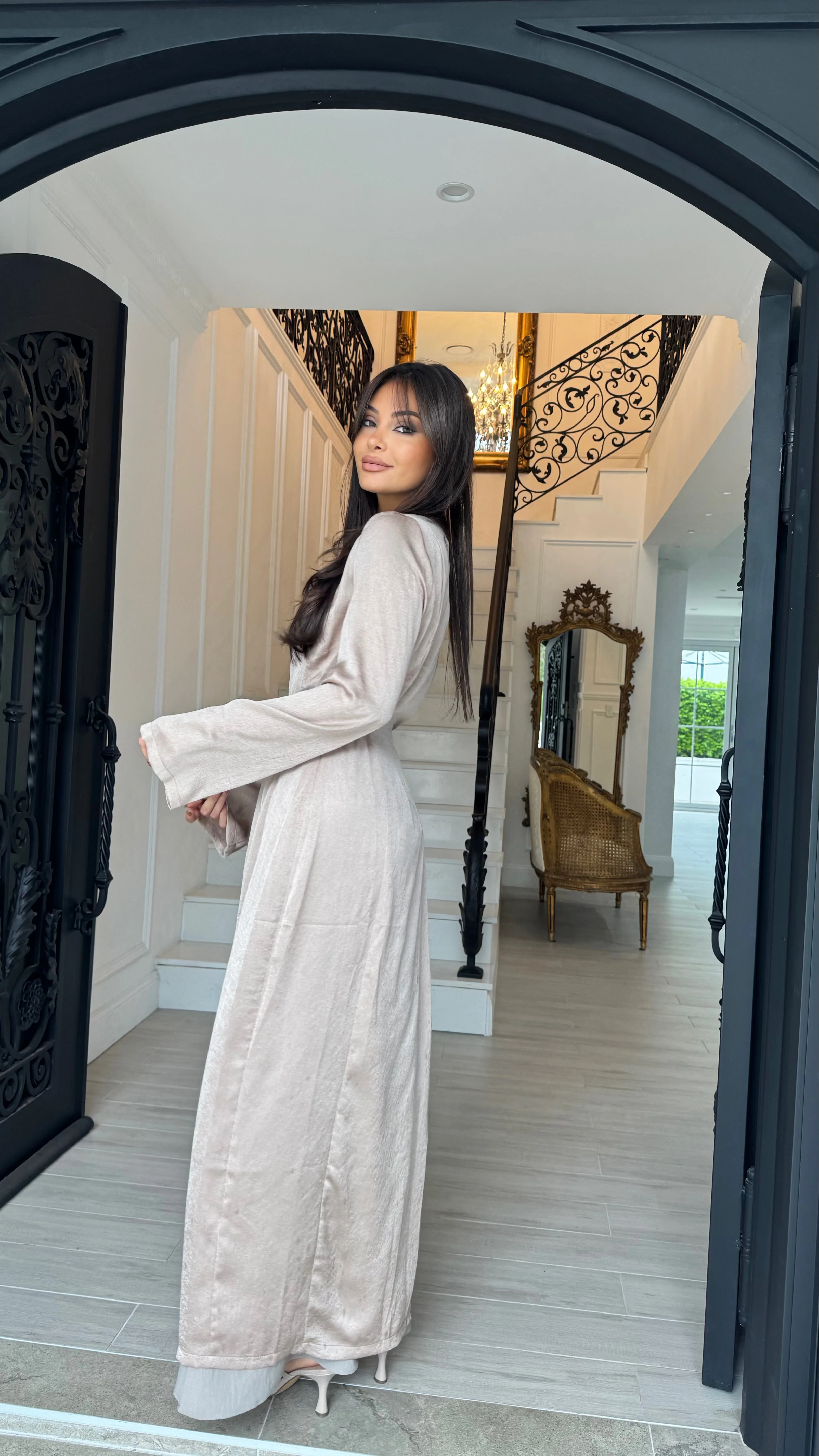 Alira Satin Drape Cape - Image 3