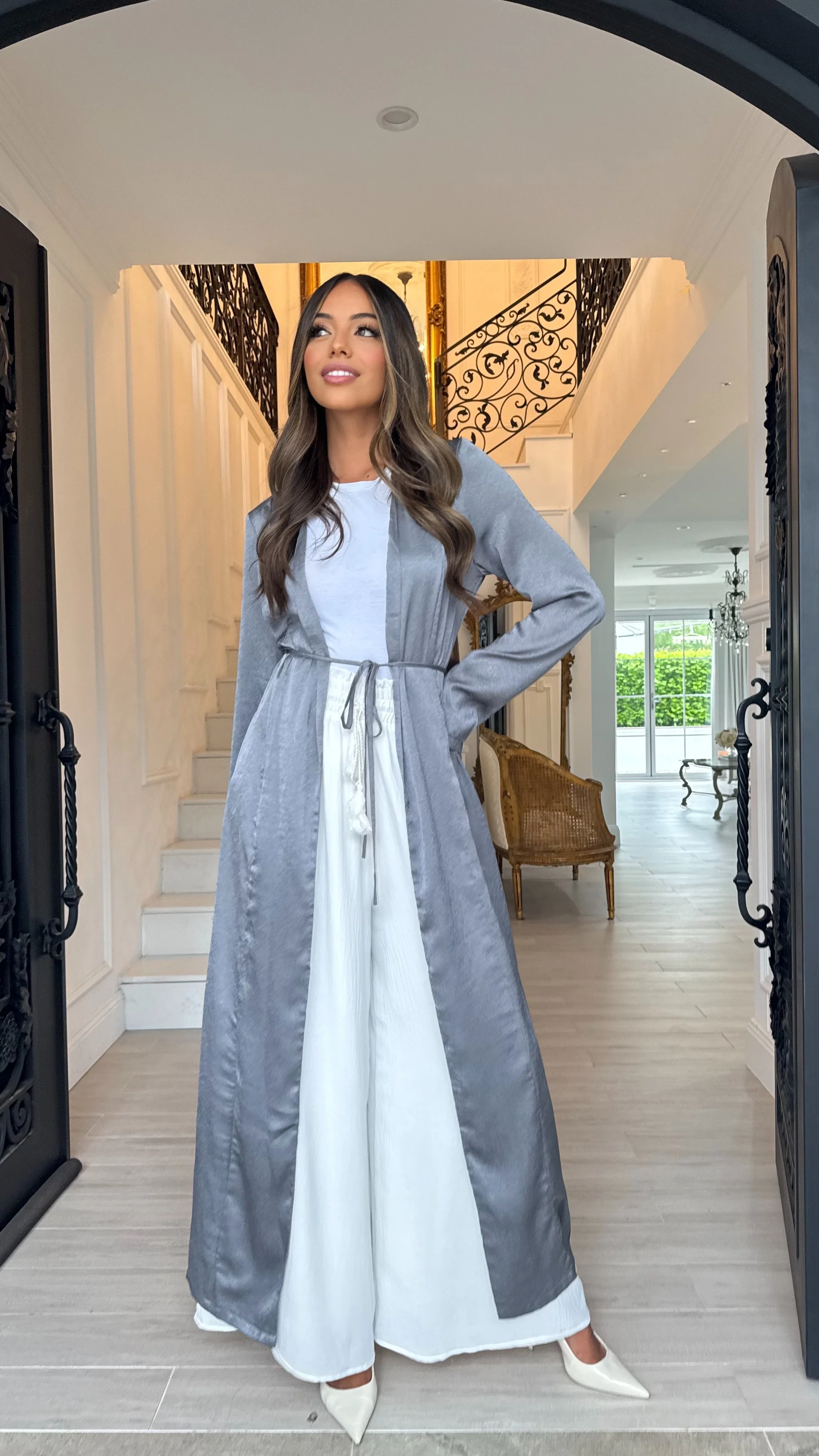 Alira Satin Drape Cape - Image 9