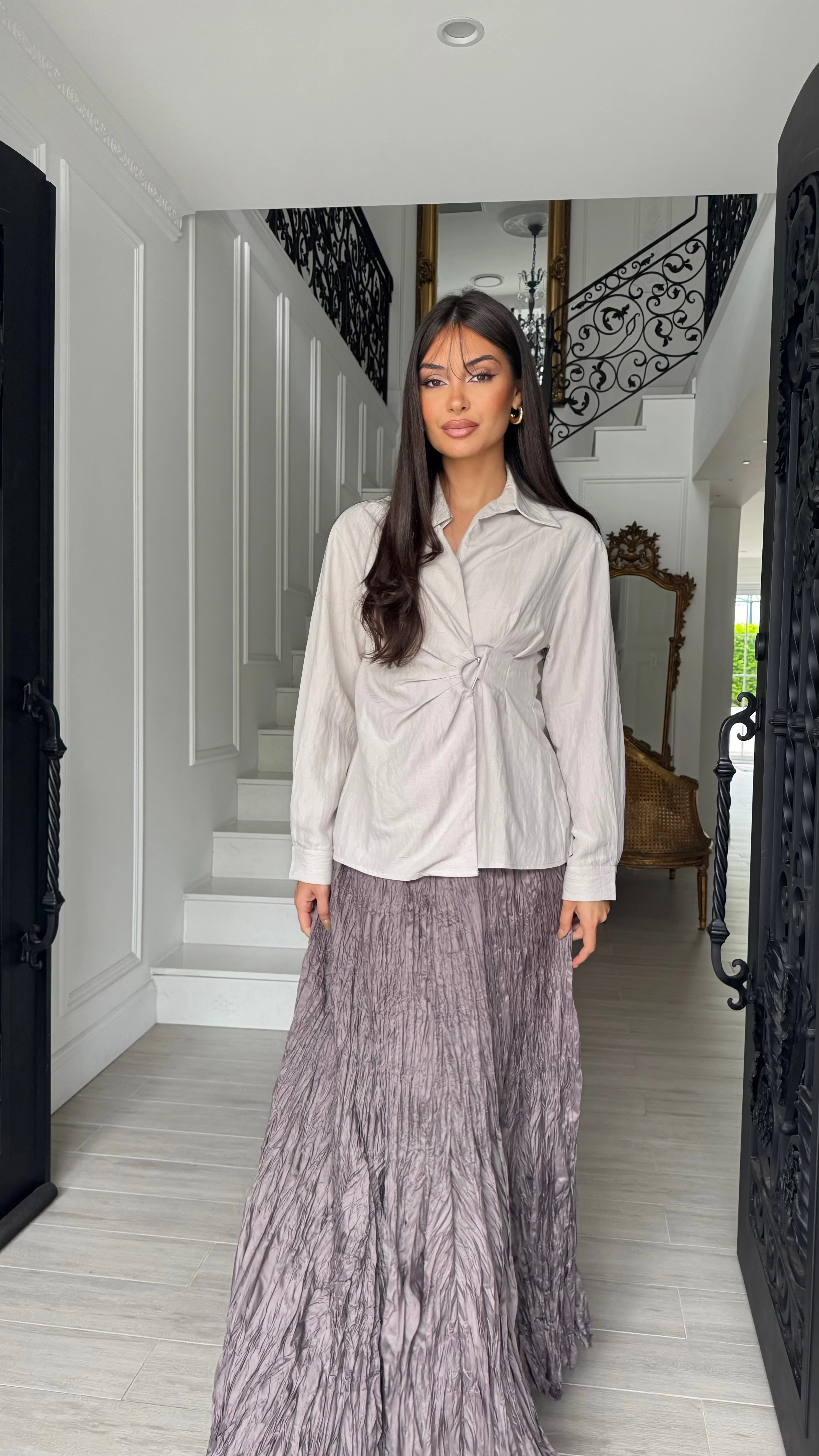 Alira Silver Buckle Blouse - Image 2