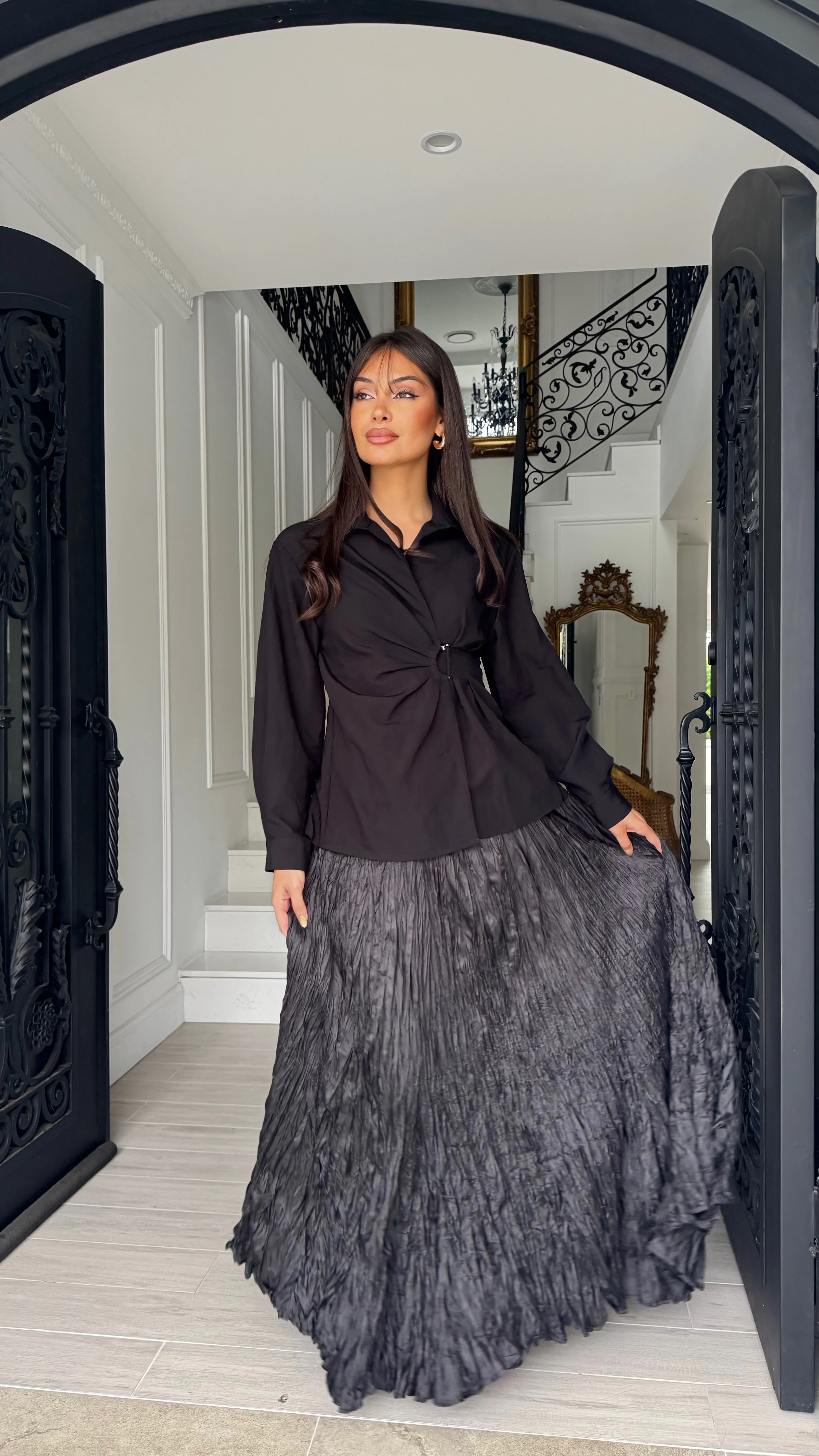Alira Silver Buckle Blouse - Image 5
