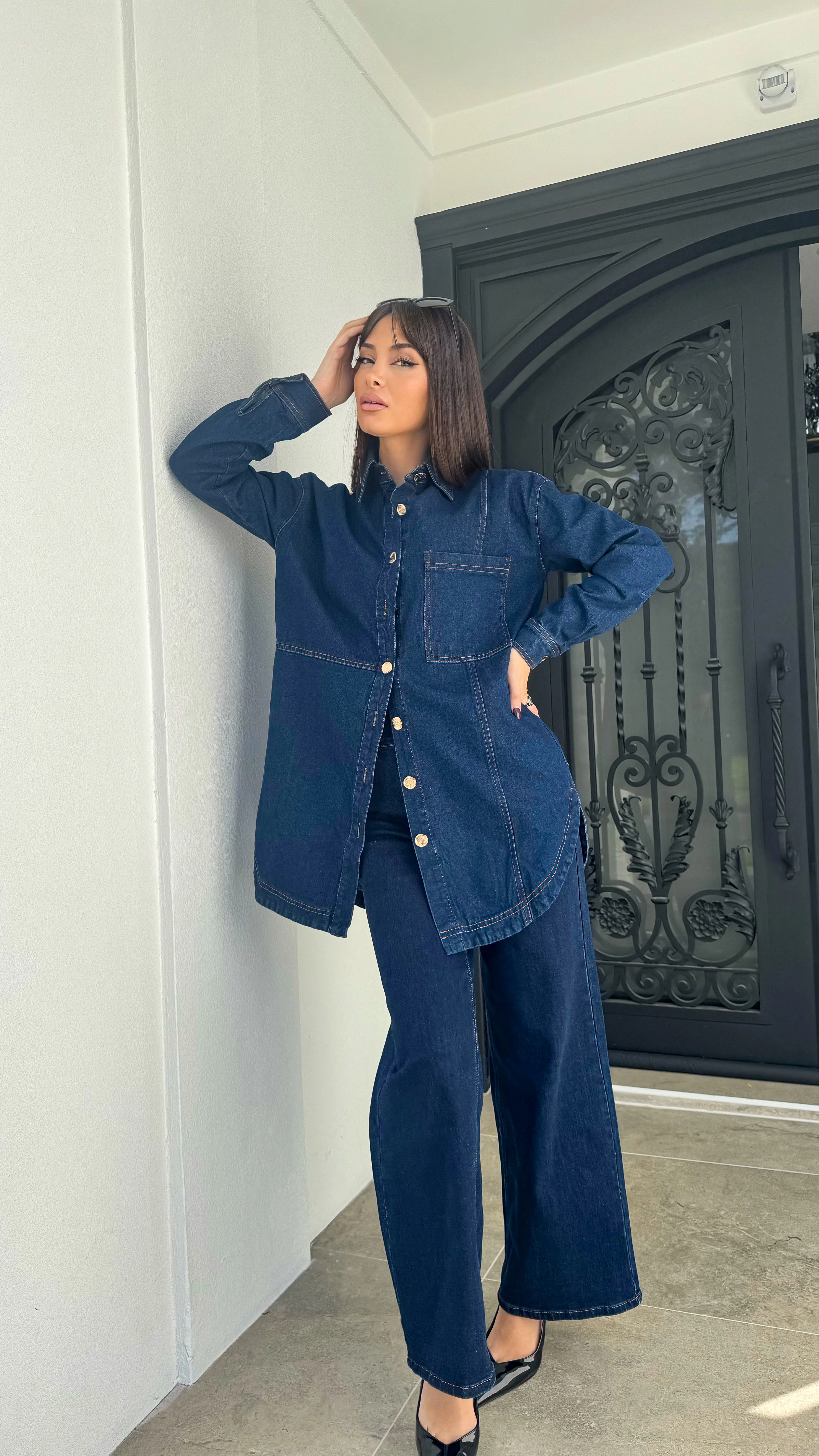 Denim shacket - Image 16