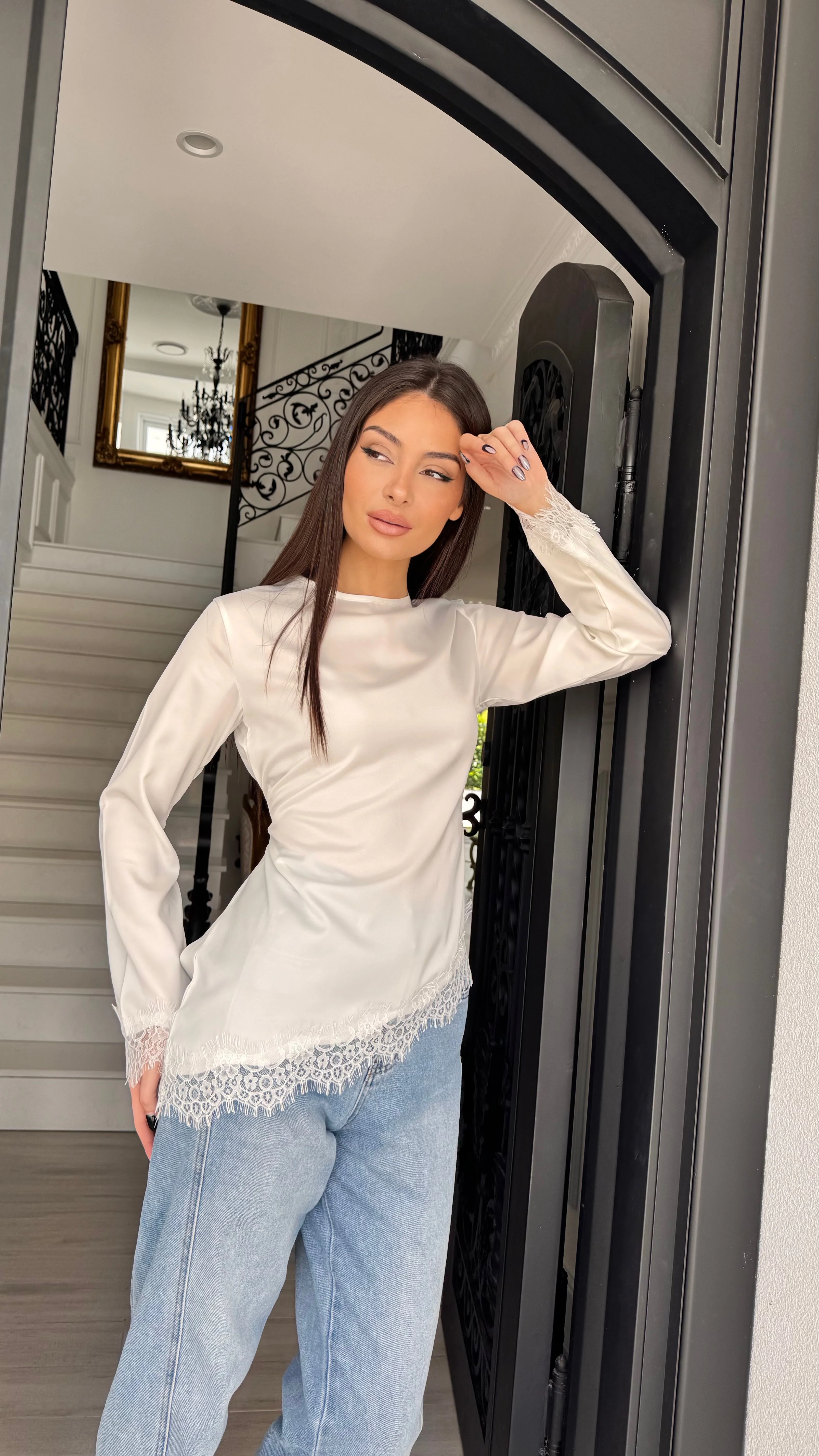 Lace detail blouse - Image 5