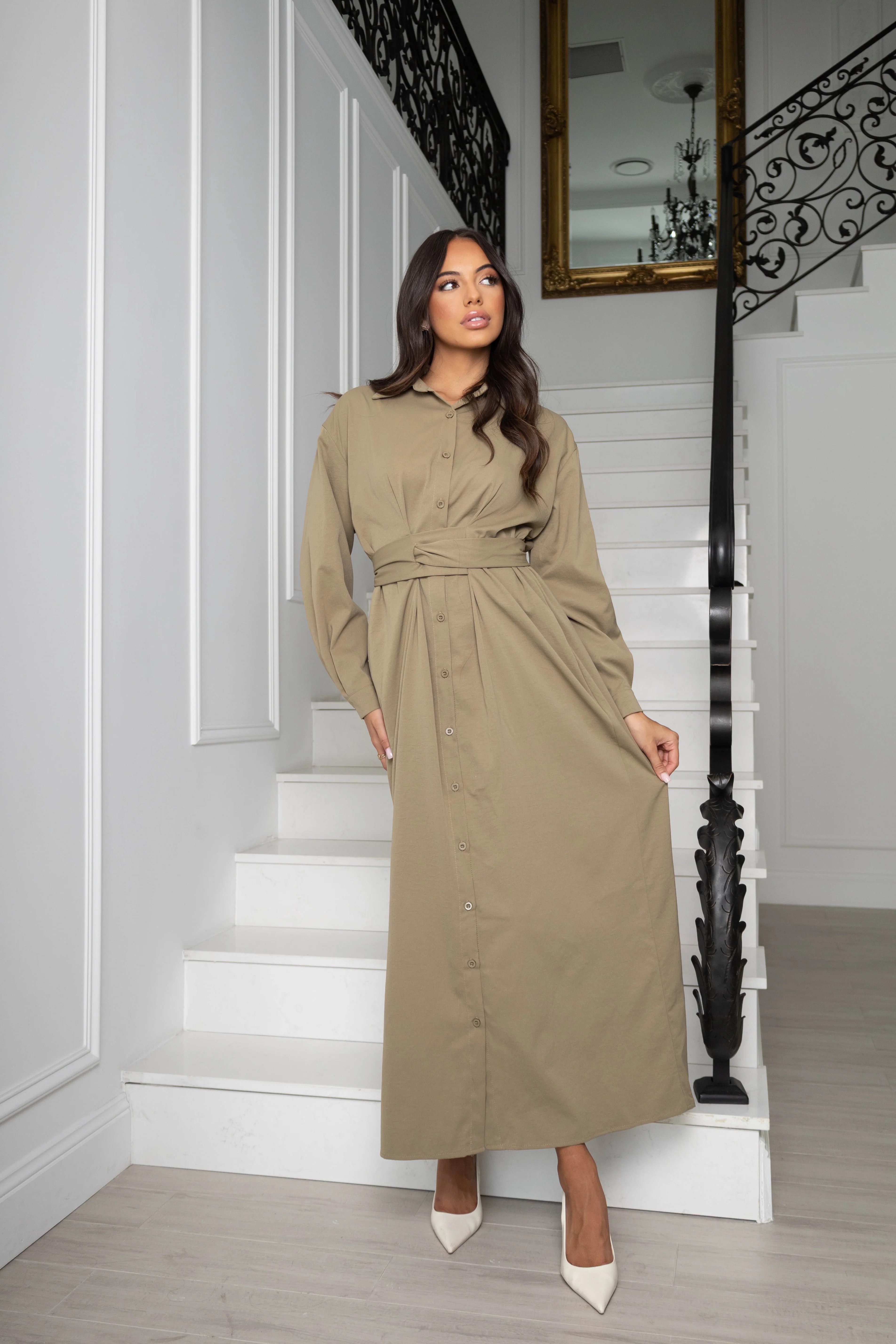 Nadirah unique belted maxi - Image 7