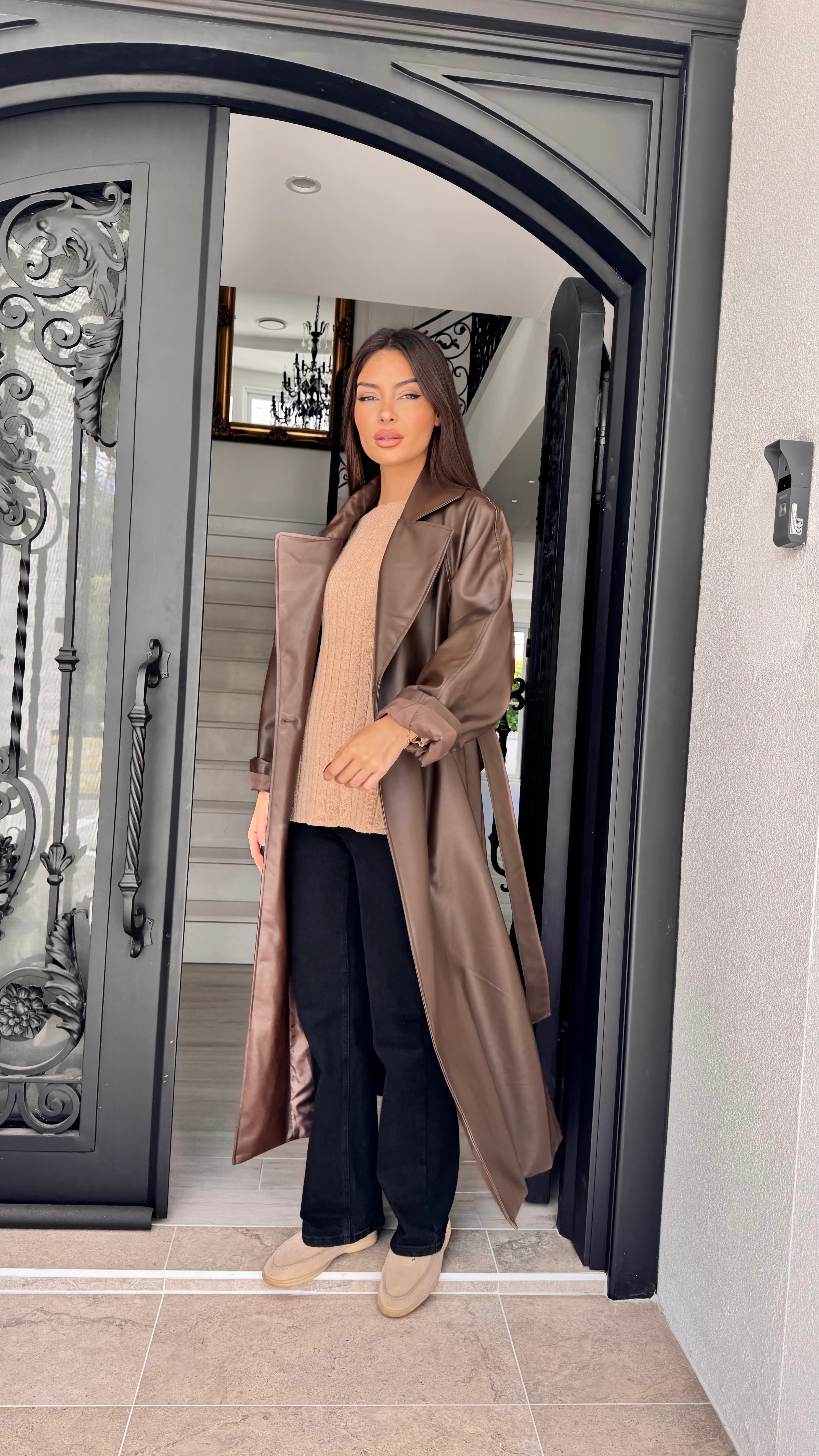 Oversized leather jacket - Image 2