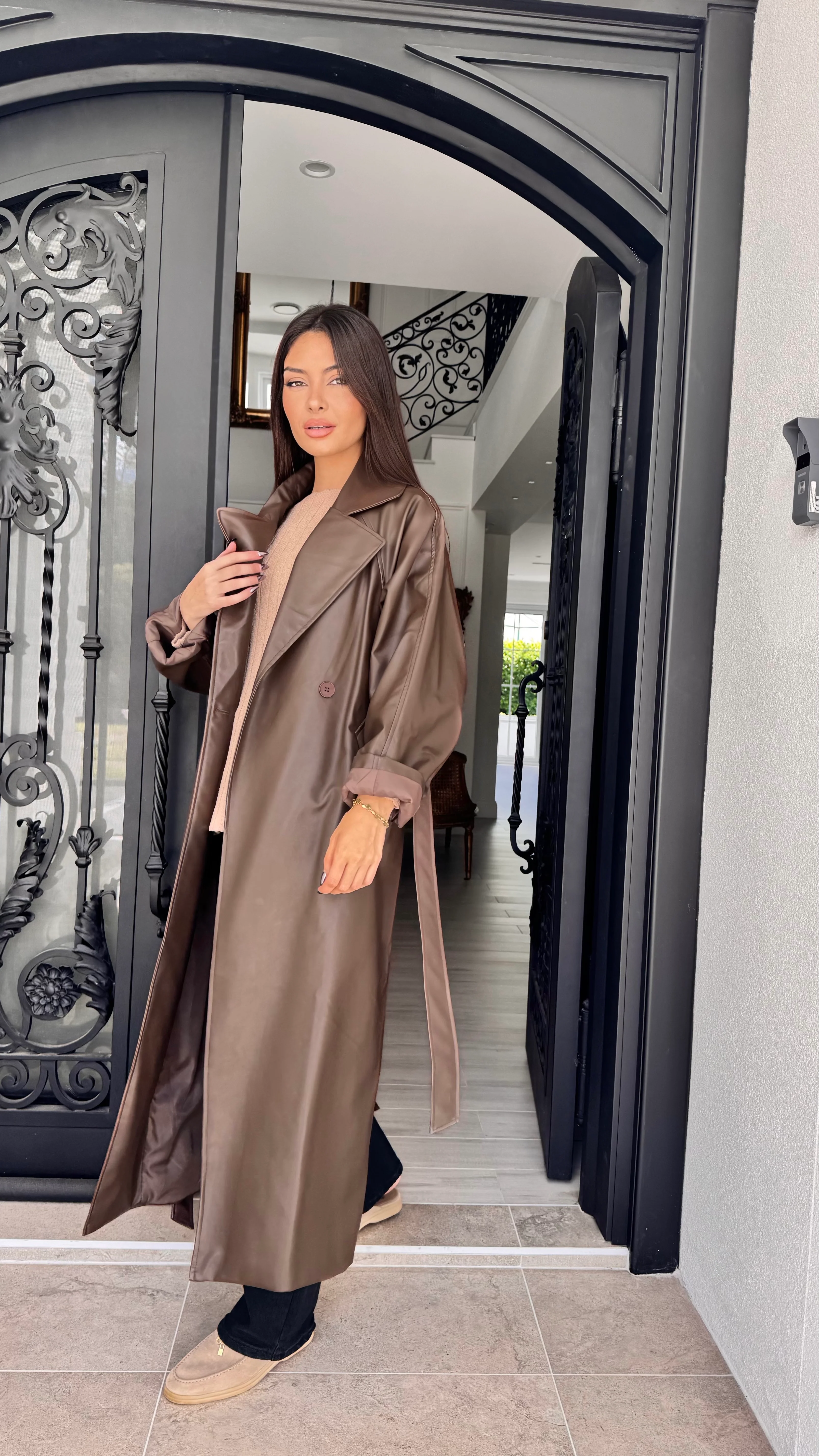 Oversized leather jacket - Image 3