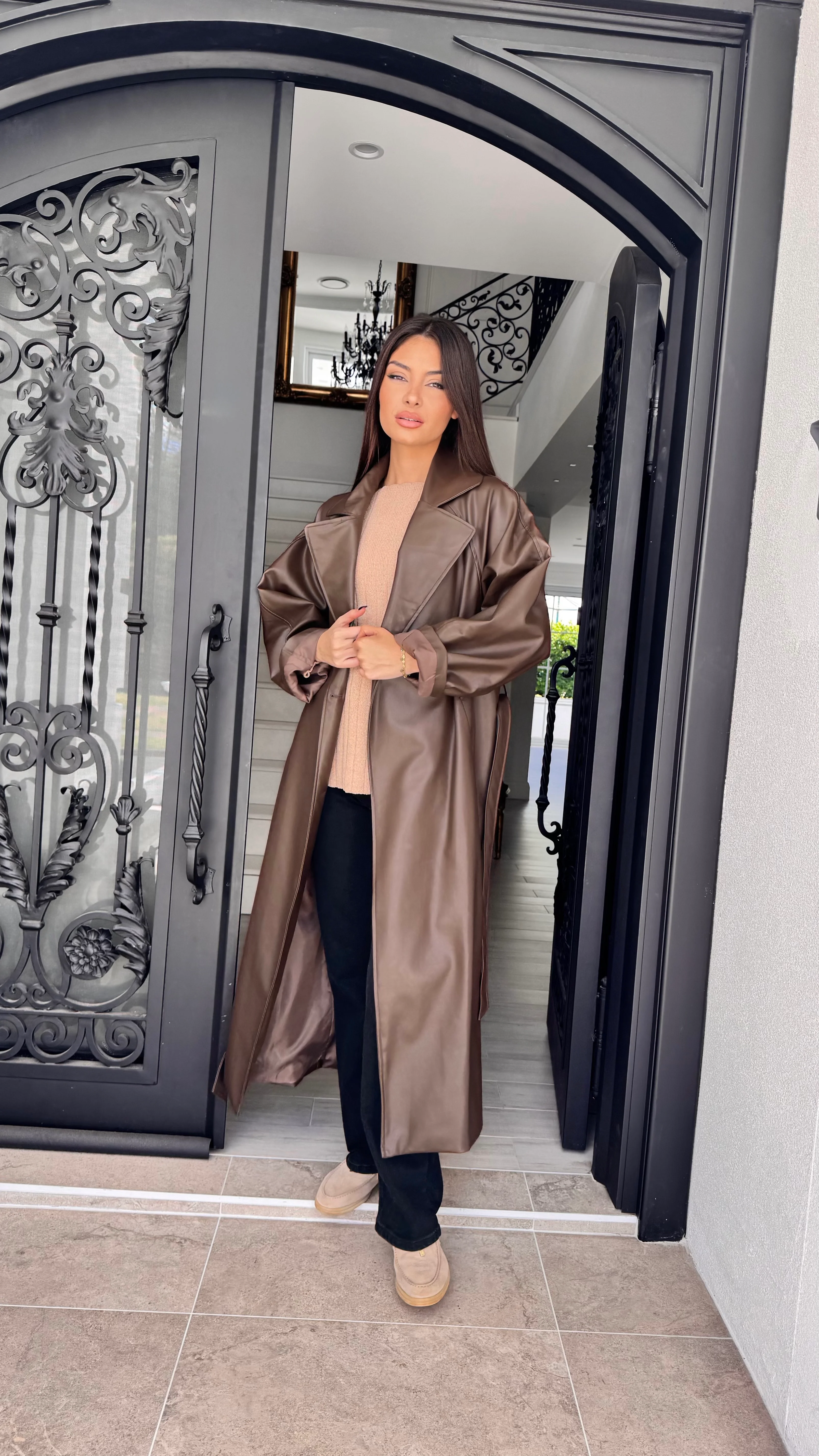 Oversized leather jacket - Image 6