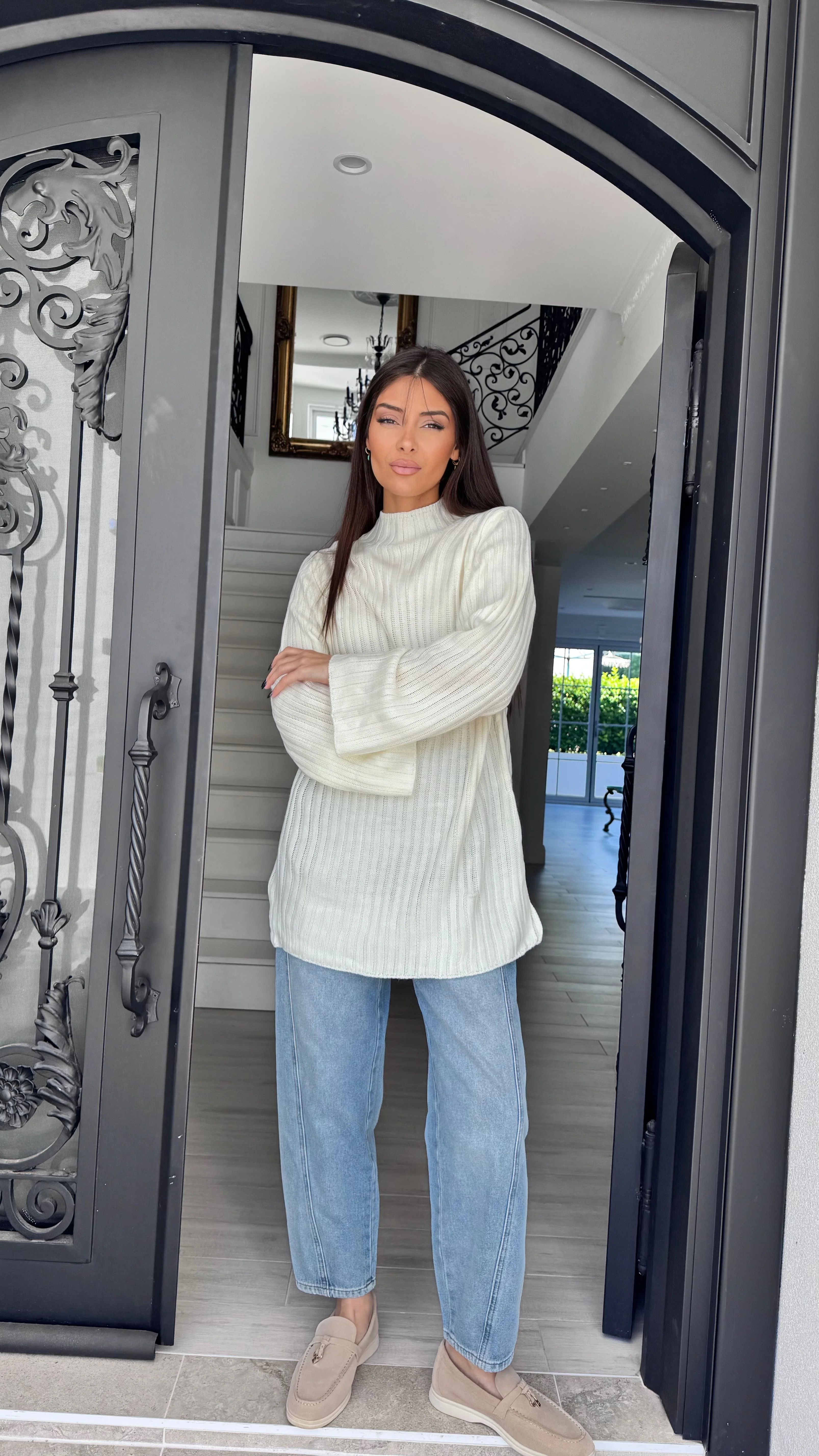 Ribbed Knit Top - Image 4