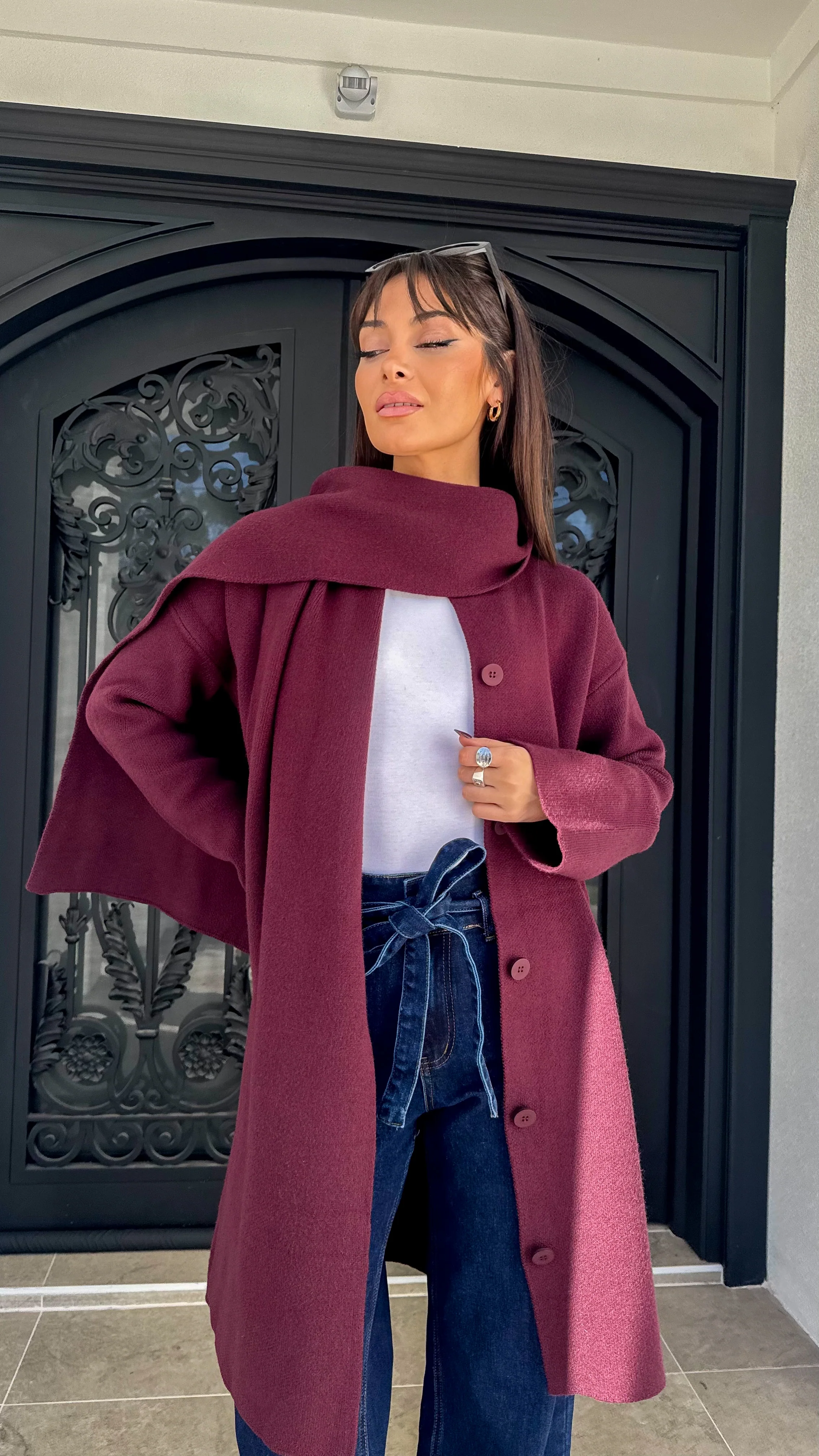 Sara Scarf Knit Cardigan - Image 12