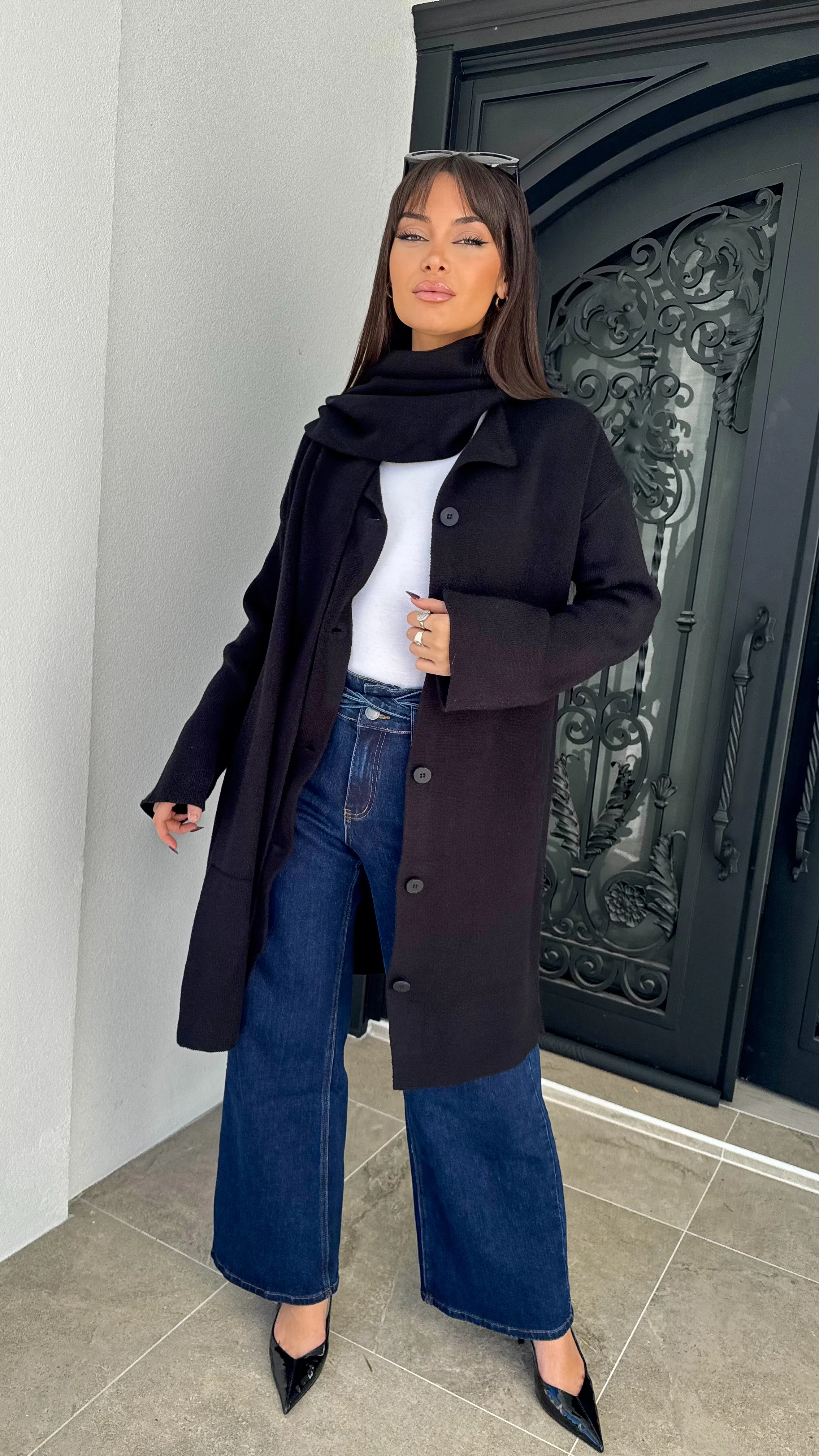 Sara Scarf Knit Cardigan - Image 9