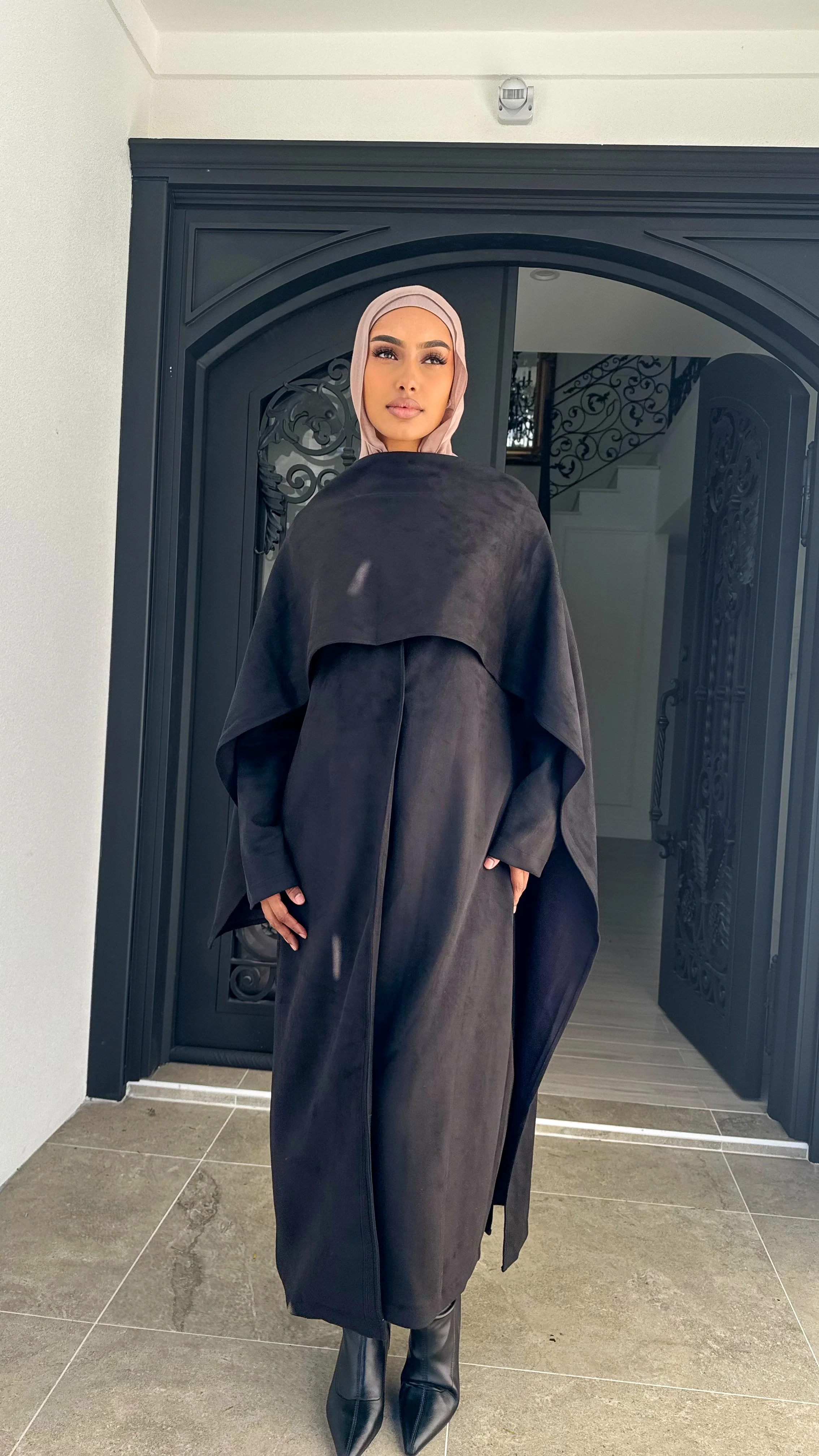 Suede drape coat - Image 6