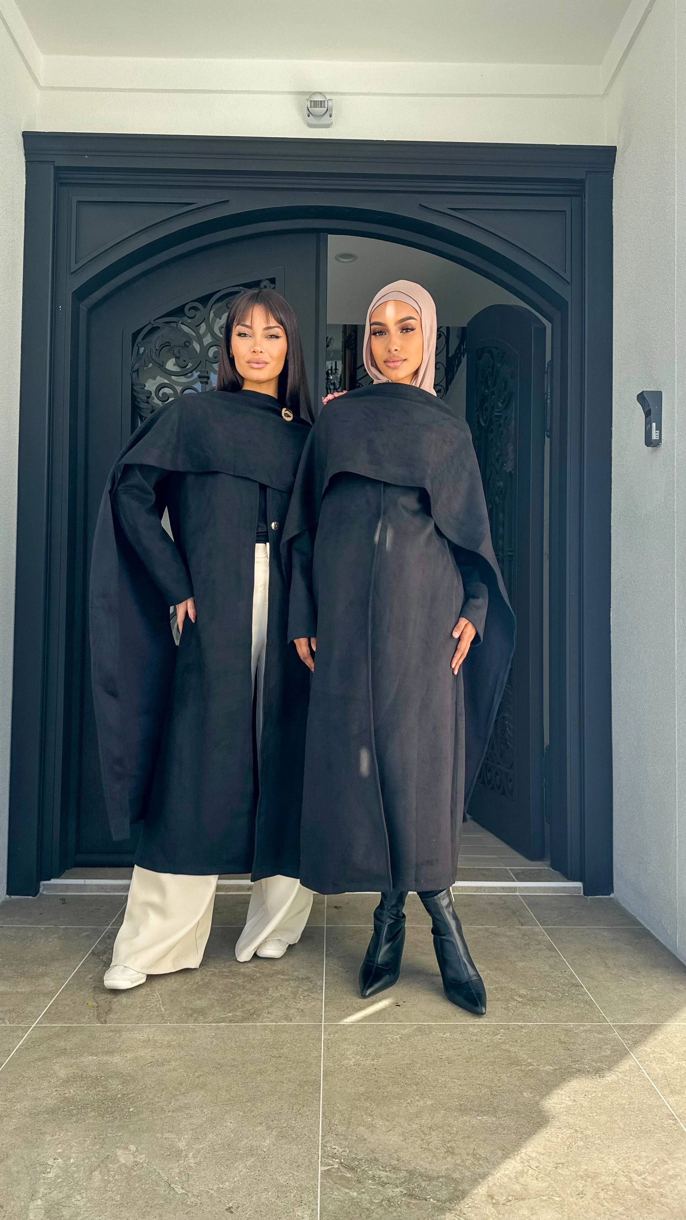 Suede drape coat - Image 8
