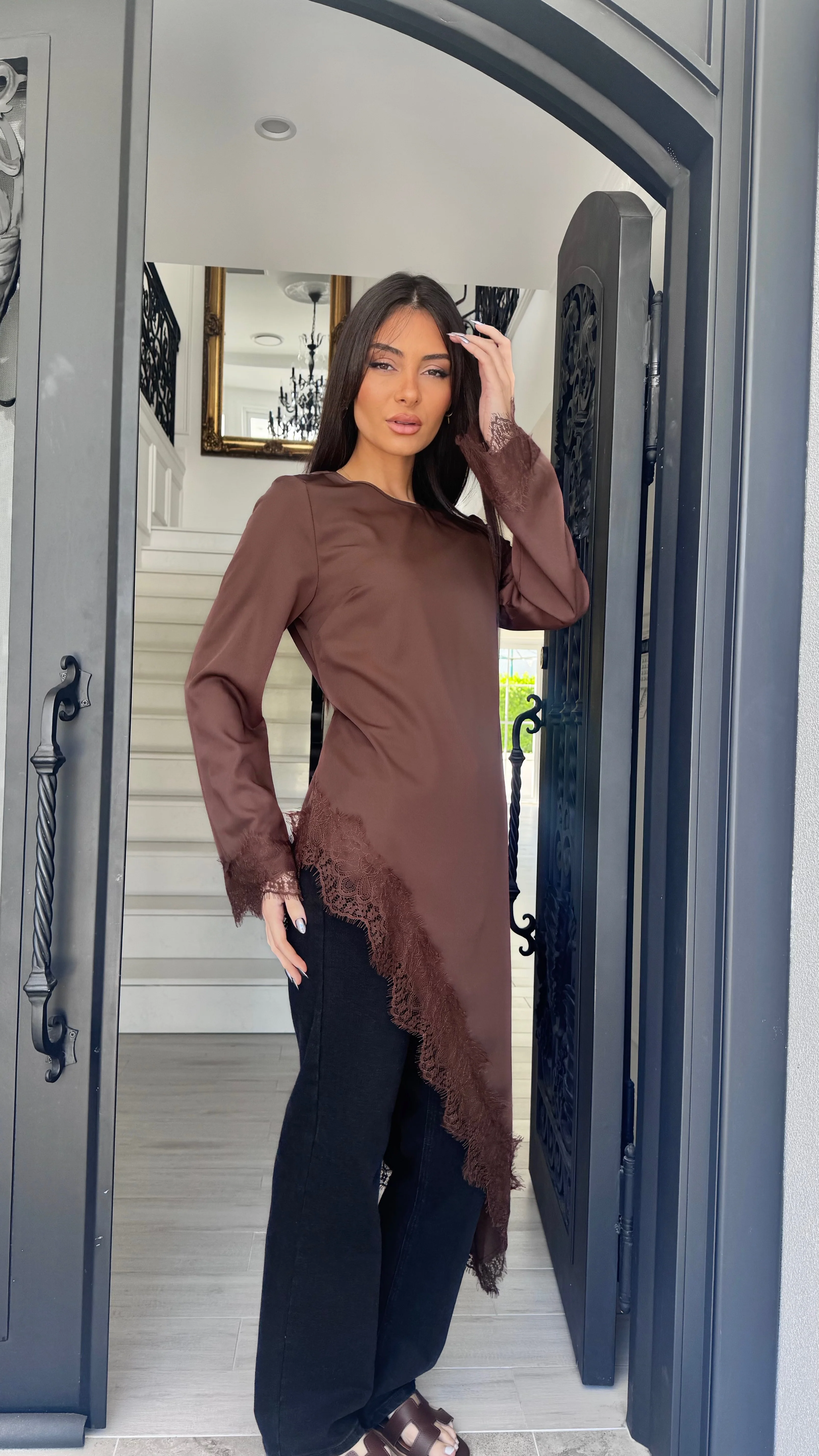 Lace Trim Top - Image 9