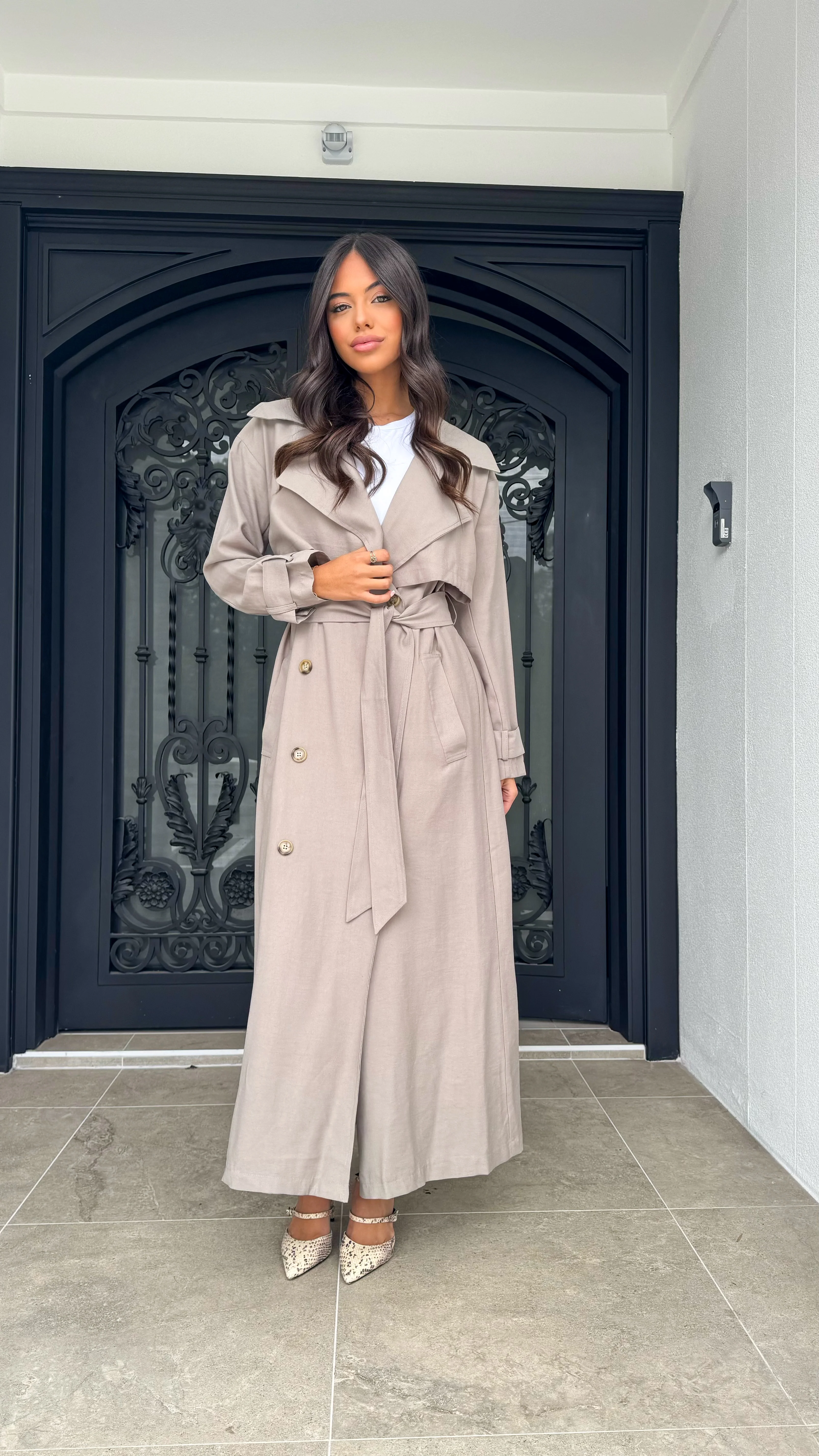Linen Blend Trench - Image 2