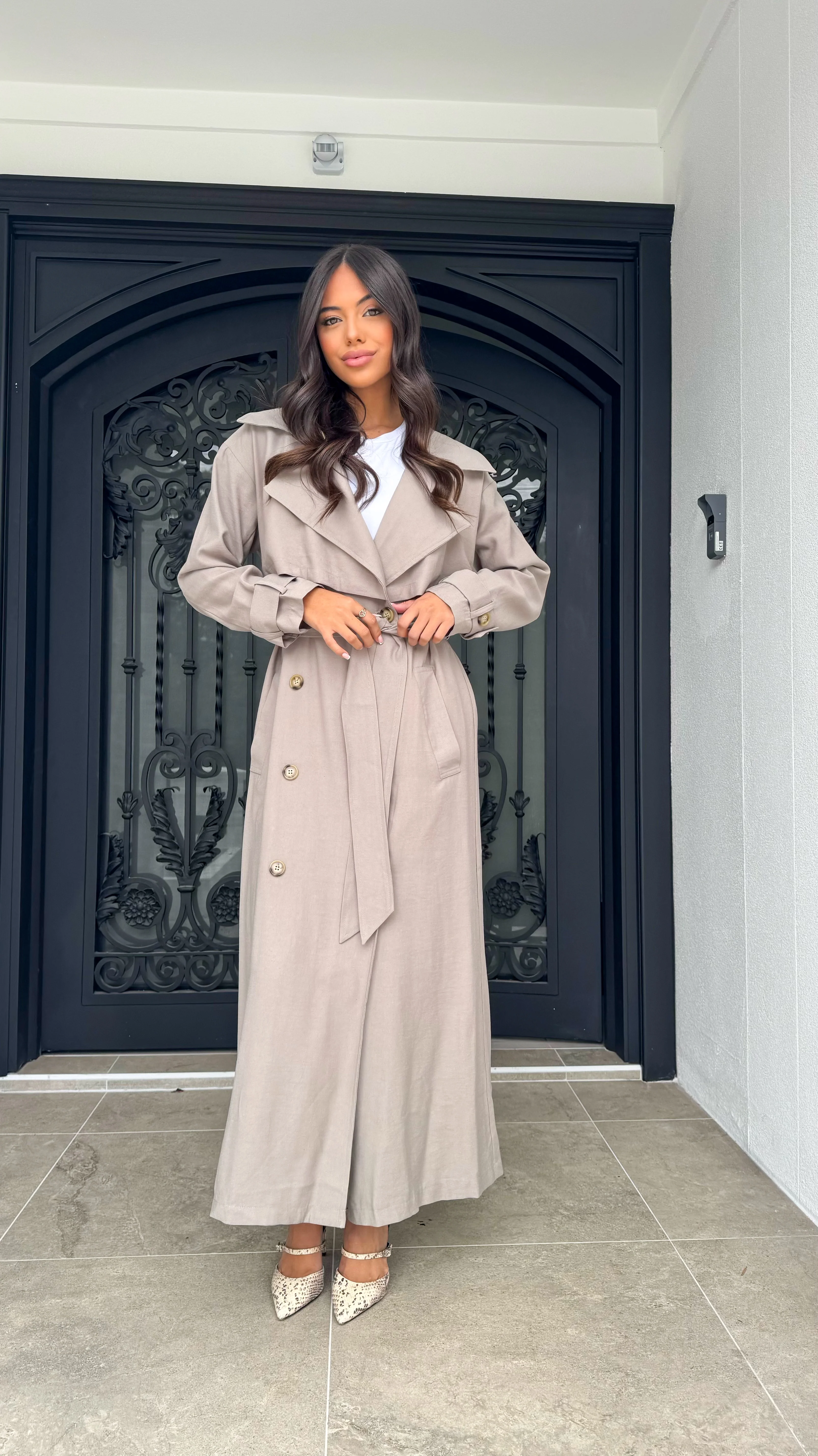 Linen Blend Trench - Image 3