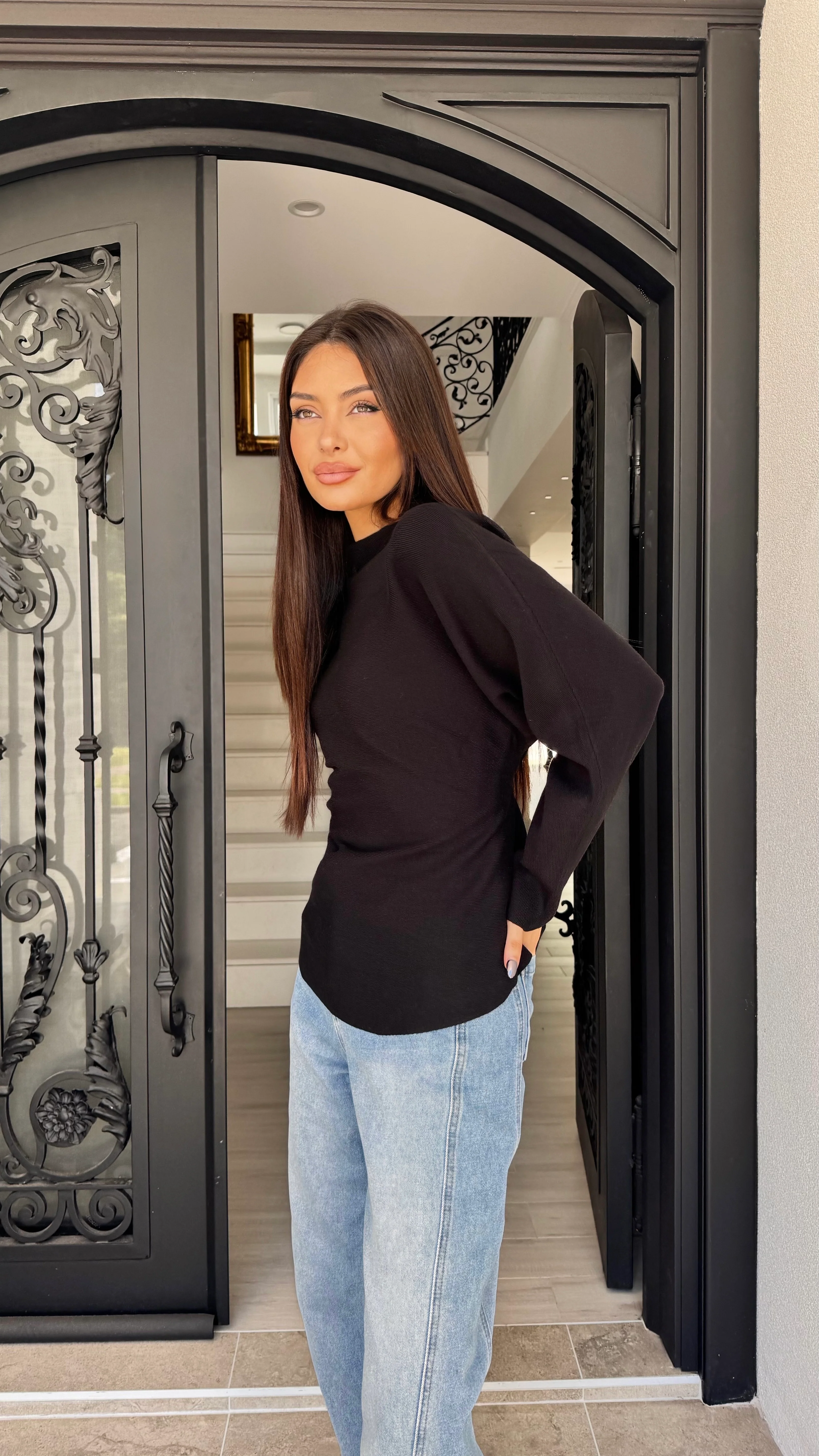 Knit tie blouse - Image 4