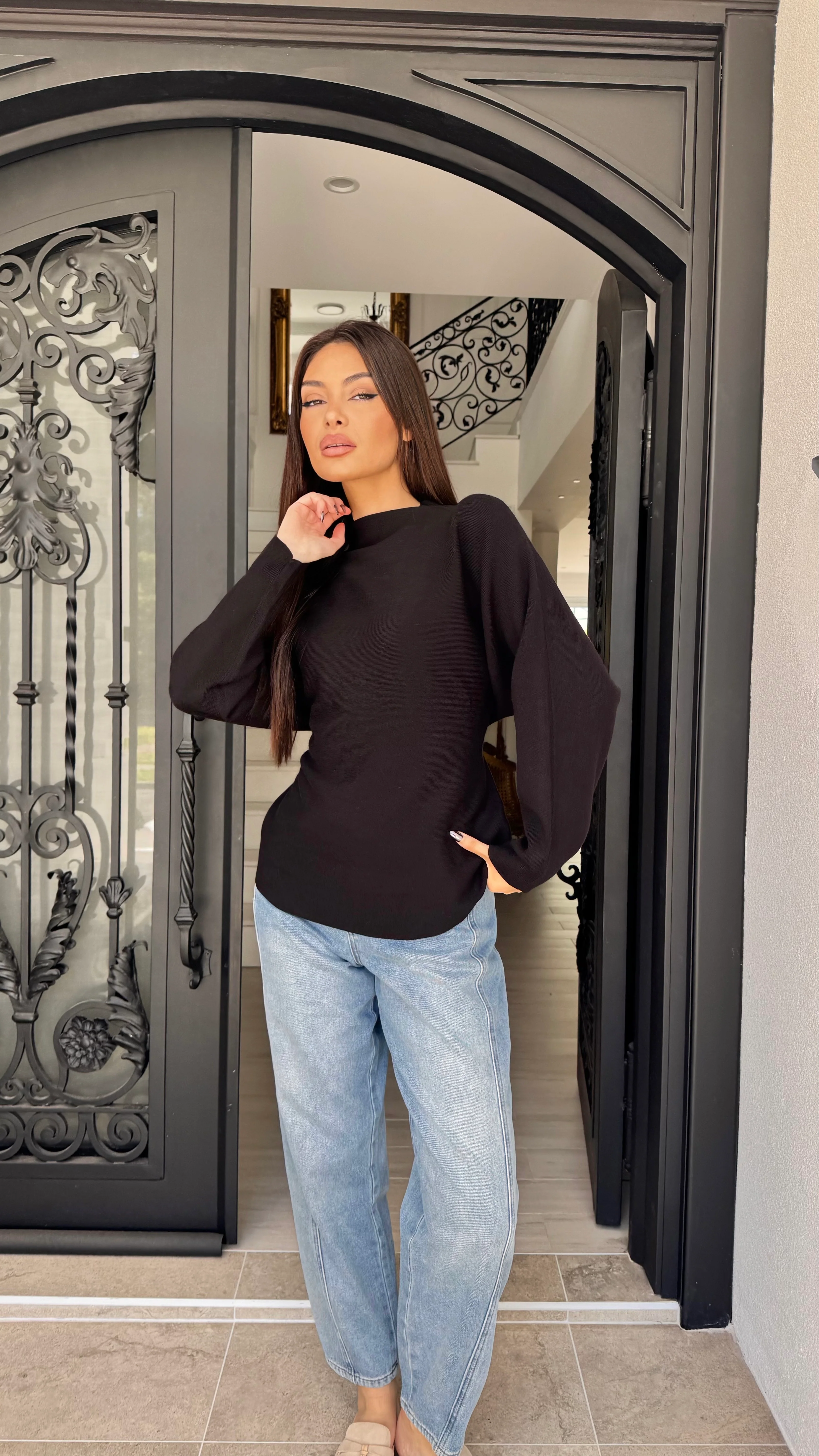 Knit tie blouse - Image 5
