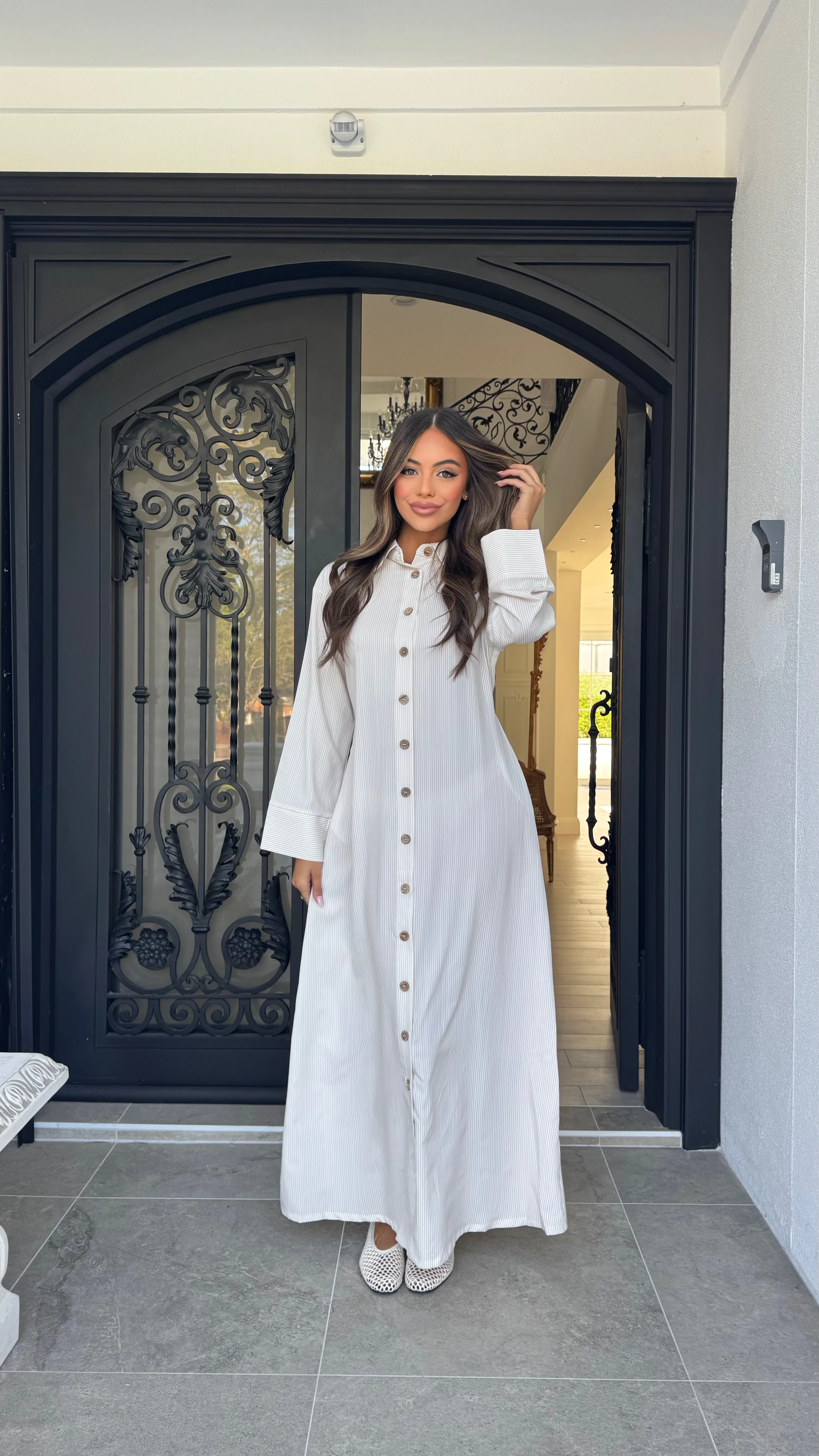 Wide sleeve stripe maxi - Image 5